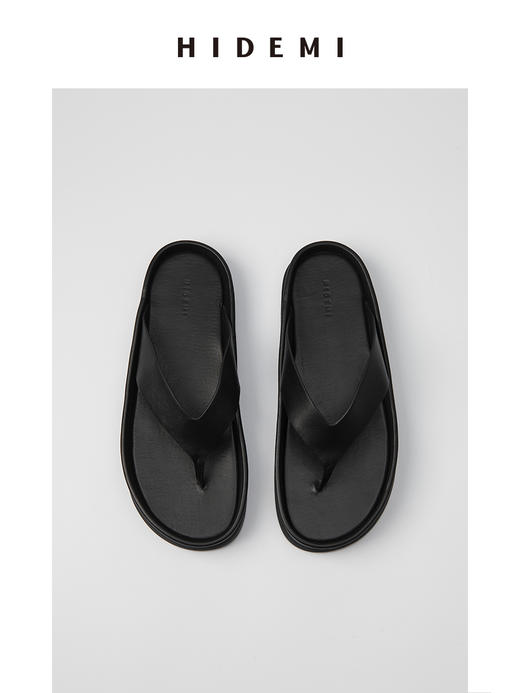 HIDEMI人字形简约厚底拖鞋 商品图3