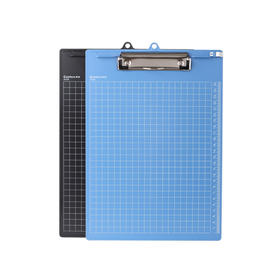 齐心 A724 便携式 书写板夹 A4 竖式 可爱 铝合金 蓝色