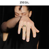 ZEGL设计师彩宝系列绿芽爱心戒指女轻奢小众精致指环高级感食指戒 商品缩略图2