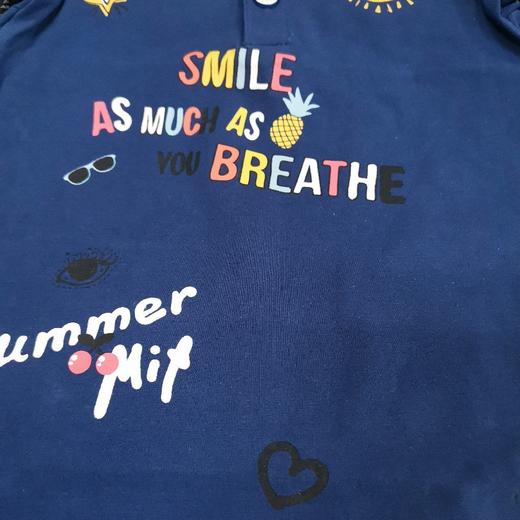 棉果果夏季女童polo领短袖连衣裙M222701219260 商品图3