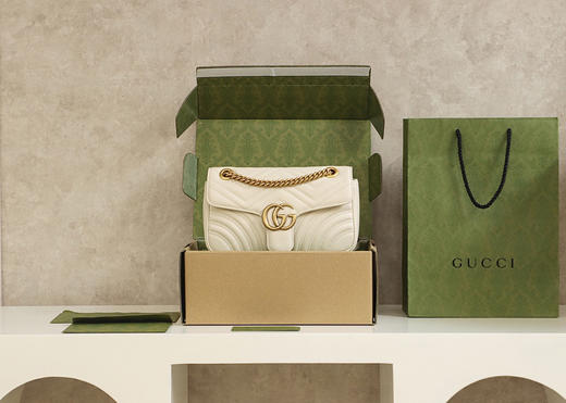 𝙂 𝙂 𝙈𝙖𝙧𝙢𝙤𝙣𝙩升级版【复古怀旧五金】正品皮-白色26 商品图1