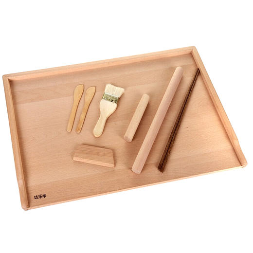 达乐丰榉木擀面板家用和面板无漆无蜡实木饺子板套装65*42*1.5cm 商品图1