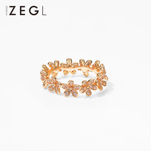 ZENGLIU轻奢星月小花朵戒指女ins潮韩国复古开口戒冷淡风食指戒指 商品图4