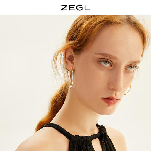 ZEGL欧美撞色大圆圈耳环女2021年新款潮气质耳钉耳扣高级感耳饰品 商品图4