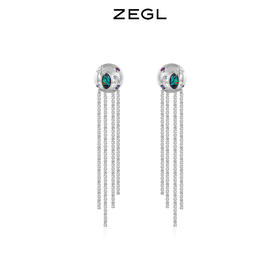 ZEGL设计师星星耳钉女流苏耳环长款气质925银针耳饰2021年新款潮