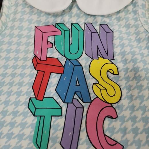 棉果果夏季女童千鸟格无袖连衣裙M222702219324 商品图6