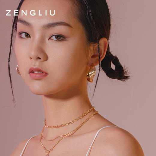ZENGLIU法式圆环耳钉女韩版潮ins简约冷淡风耳环气质时尚网红耳饰 商品图1
