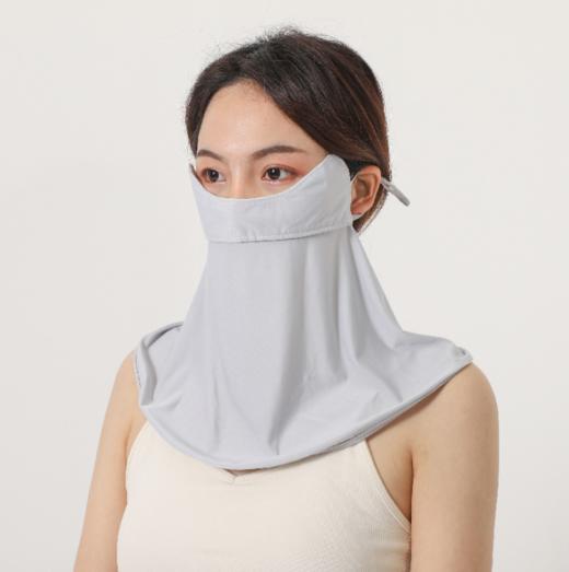 【冰丝防晒 享受阳光】新款夏季薄款冰丝立体护眼角防晒面罩 冰丝面料、开鼻设计 舒适透气不闷热、立体显瘦 UPF50+有效防紫外线 、吸汗速干 调节骑行户外面罩 商品图5