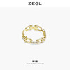 ZEGL马蹄扣戒指女复古小众设计日式轻奢指环食指戒时尚个性开口戒 商品缩略图3