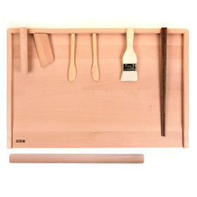 达乐丰榉木擀面板家用和面板无漆无蜡实木饺子板套装65*42*1.5cm