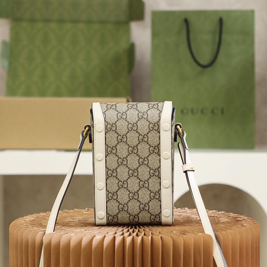 马衔扣 𝟭𝟵𝟱𝟱系列手机包 原厂皮-白色 商品图6