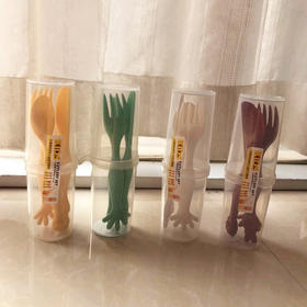 安雅儿童餐具套装52.5*52.5*161MM/D728/白/红/绿/黄（颜色随机）