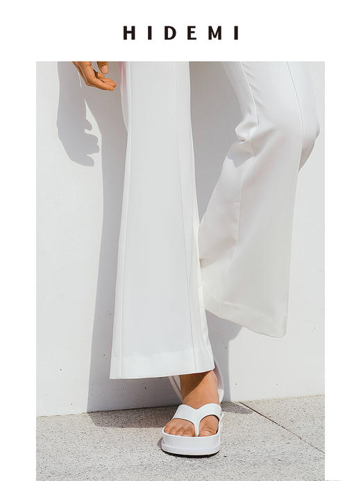 HIDEMI人字形简约厚底拖鞋 商品图11