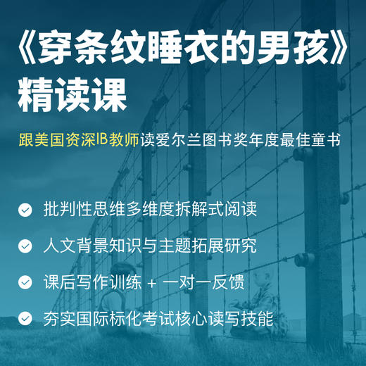 2025 圣诞班《穿条纹睡衣的男孩》 
小说精读课 商品图0