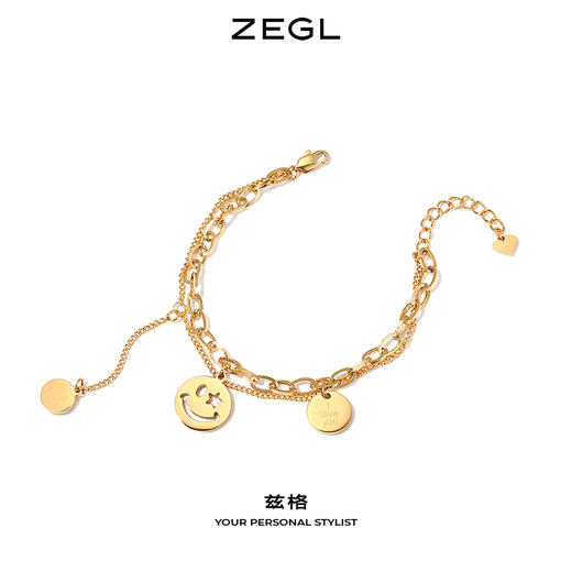 ZENGLIU高级感韩国笑脸手链女ins小众设计潮冷淡风复古网红手饰品 商品图4