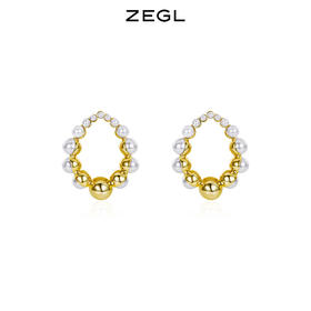 ZEGL巴洛克人工珍珠耳环女法式复古轻奢耳钉高级感时尚网红耳饰品
