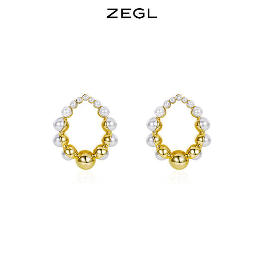 ZEGL巴洛克人工珍珠耳环女法式复古轻奢耳钉高级感时尚网红耳饰品 商品图0
