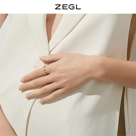 ZEGL马蹄扣戒指女复古小众设计日式轻奢指环食指戒时尚个性开口戒 商品图4