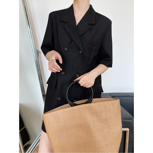 【法式设计感】帅气干练 双排扣西装连衣裙女  A字版型 拉长腿部线条，更显高挑 商品图3