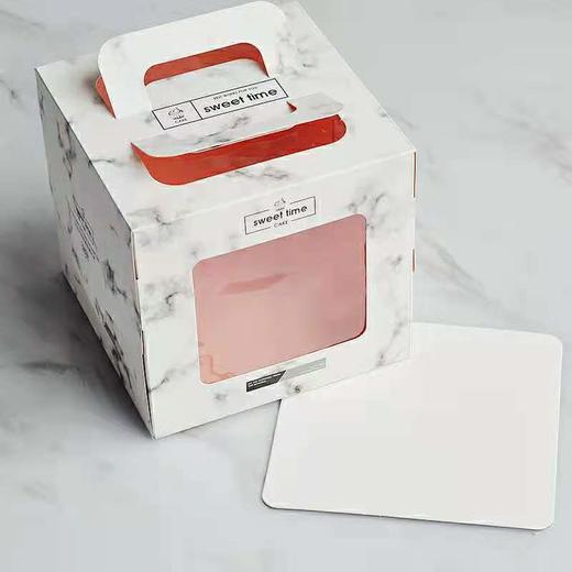 4寸石纹立方体蛋糕盒 商品图0