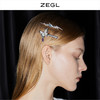 ZEGL设计师贝壳闪电发夹女后脑勺一字夹简约气质百搭发卡甜酷发饰 商品缩略图1