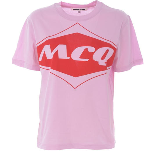 MCQ 女士棉质短袖T恤 粉色 473705 RMH28 5555 商品图0