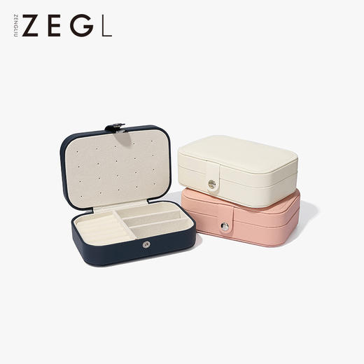 ZEGL简约首饰盒小精致ins风便携项链盒耳饰盒戒指耳环饰品收纳盒 商品图1