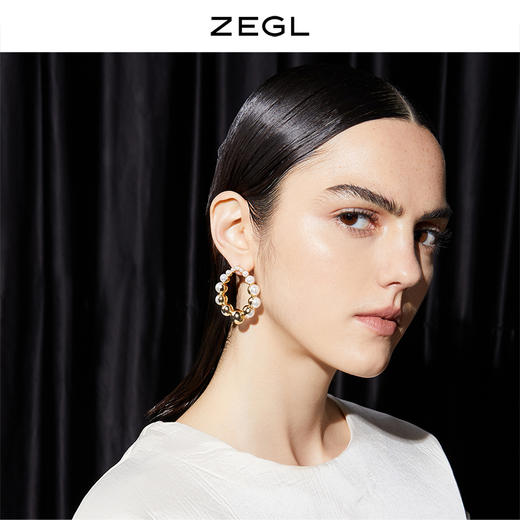ZEGL巴洛克人工珍珠耳环女法式复古轻奢耳钉高级感时尚网红耳饰品 商品图2