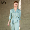 IWY/浅绿色薄款衬衫套装女不规则系带时尚套装气质穿搭职场女神工作服42B1+P2 商品缩略图0