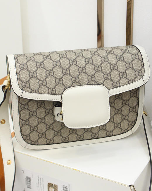 GUCCI 1955 Horsebit原厂皮-白色 商品图6