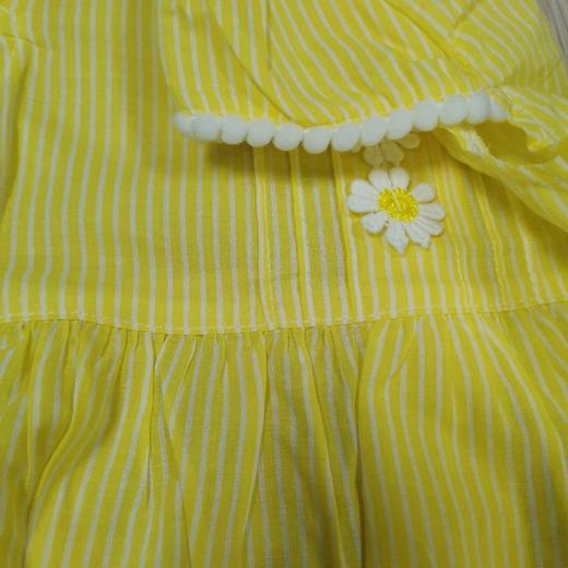 棉果果夏季女童纯棉梭织条纹短袖连衣裙M222701219262 商品图7