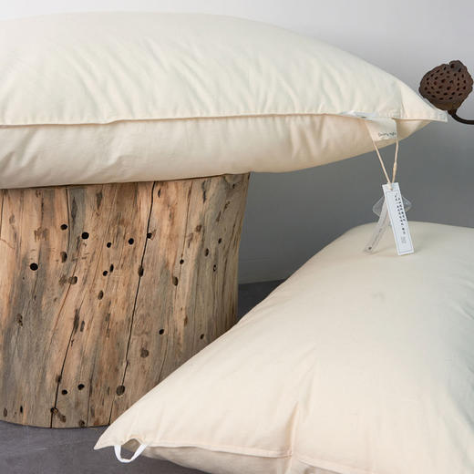 【A类原棉枕】无荧光枕芯原棉枕头纯色米白柔软枕芯A类面料蓬松枕 商品图8