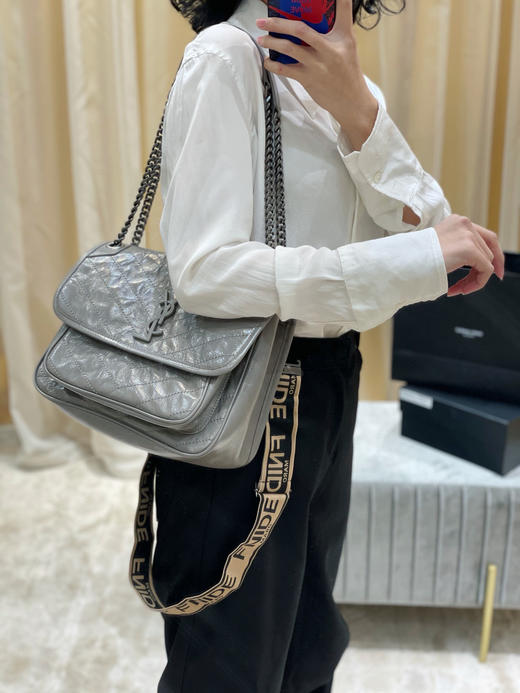 【原厂皮 NIKI】新版本（中号）-大象灰 商品图1