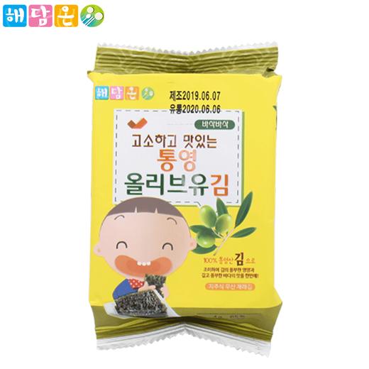 韩国进口宝宝海苔海迪梦儿童即食零辅食拌饭紫菜钠含量低3小袋 商品图1
