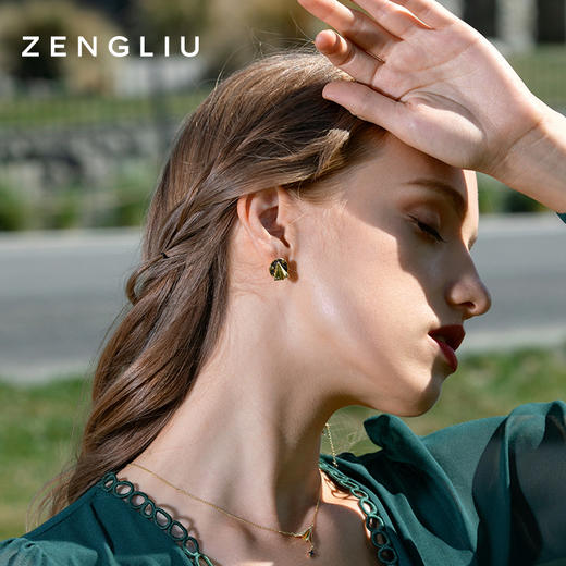 ZENGLIU设计师纸飞机耳钉耳环女气质长款不对称流苏耳坠星空耳饰 商品图2