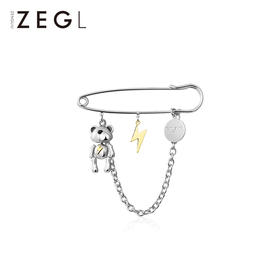 ZEGL设计师闪电小熊胸针女ins潮可爱日系个性百搭别针毛衣配饰品