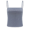 【高弹面料】火锅国潮丹宁系列运动带胸垫背心女健身一字领吊带上衣夏 商品缩略图4