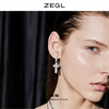 ZEGL设计师闪电十字架耳挂耳环女无耳洞耳夹简约冷淡风耳骨夹耳饰 商品缩略图3