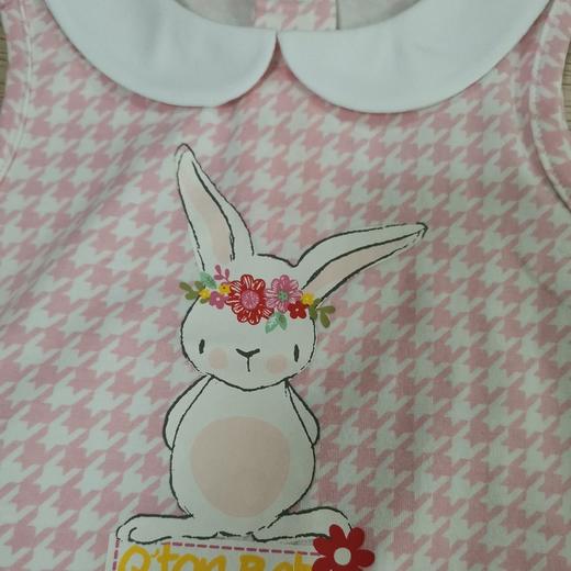 棉果果夏季女童千鸟格无袖连衣裙M222702219324 商品图5