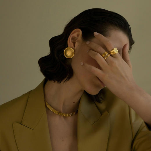 北京仓｜IVI-Signora-圆形 夹扣式 耳钉［美国设计师］ 商品图0