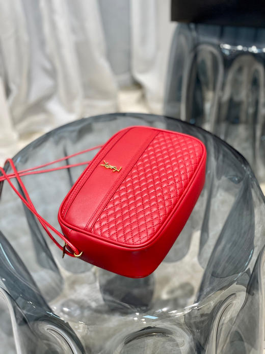 YSL菱格相机包-魅惑红 商品图6