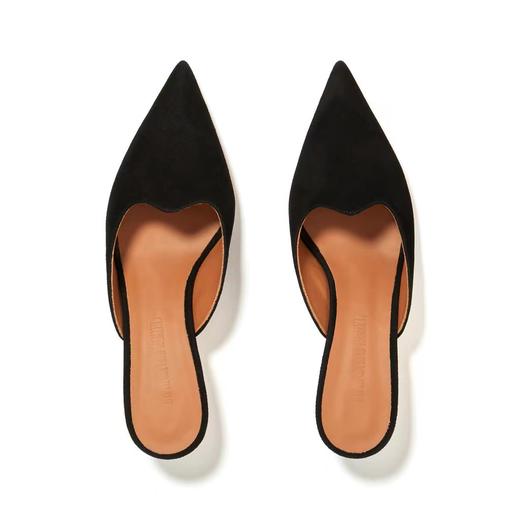 Le Monde Beryl  银灰色缎面/黑色麂皮猫跟鞋 商品图10