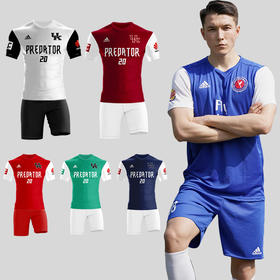 【3套以上，每满200减20】正品adidas阿迪达斯光板定制足球衣组队球服成人青少年DP3231