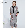 EITIE爱特爱夏季新款宽松显瘦轻薄舒适印花衬衫连衣裙女6207907 商品缩略图0