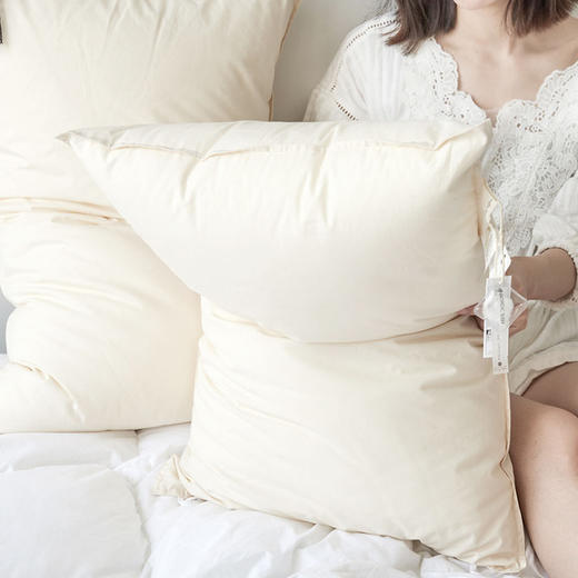 【A类原棉枕】无荧光枕芯原棉枕头纯色米白柔软枕芯A类面料蓬松枕 商品图4