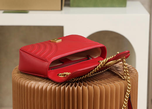 𝙂 𝙂 𝙈𝙖𝙧𝙢𝙤𝙣𝙩升级版【复古怀旧五金】正品皮-红色26 商品图5