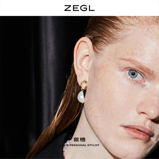 ZEGL不规则淡水珍珠耳环女2021年新款潮气质耳钉925银针秋冬耳饰 商品图4
