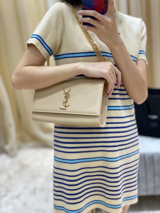 KATE链条包-杏色金扣 商品图0