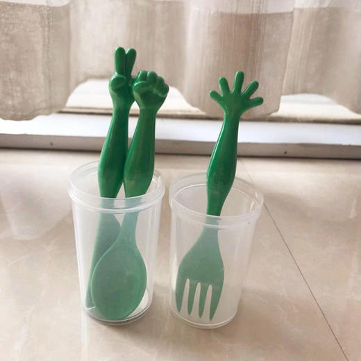 安雅儿童餐具套装52.5*52.5*161MM/D728/白/红/绿/黄（颜色随机） 商品图2