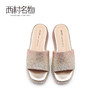 西村名物2021夏季新款凉拖女外穿中跟厚底坡跟拖鞋女夏凉鞋23901 商品缩略图3